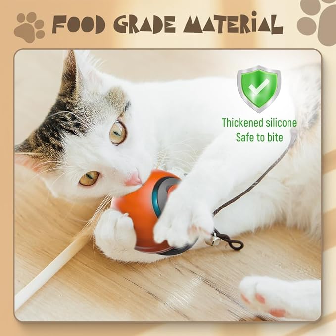 Speedy 3.0 Tail Cat Toy, 2026 New Speedy Tail Interactive Cat Toy for Indoor Cats, 2 Speed Adjustment- Automatic Moving Smart Cat Toys Ball with Tail for Bored Indoor Cats Dogs (2 PCS)