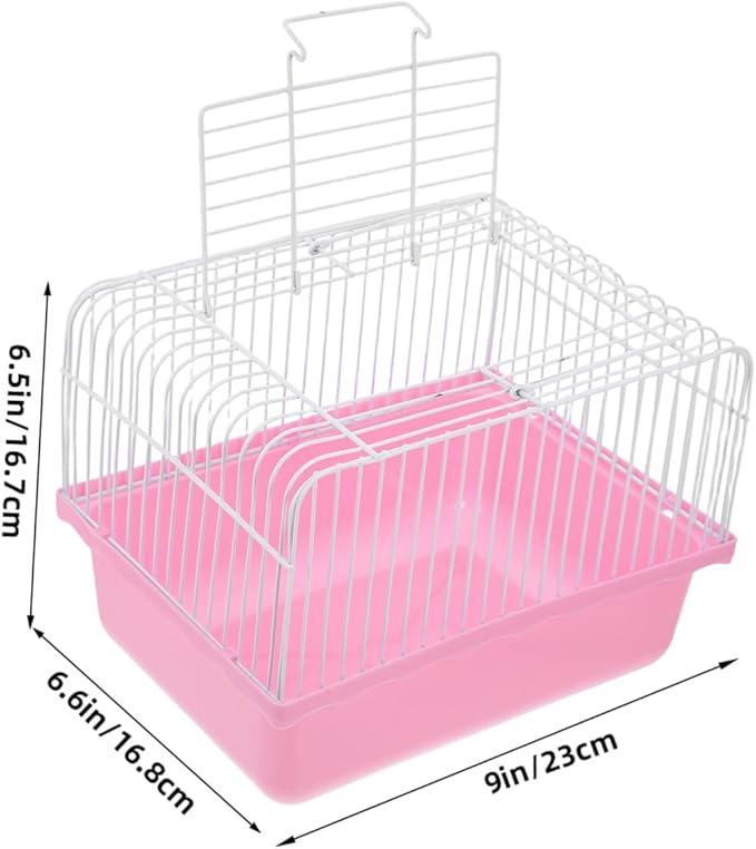 ibasenice Portable Bird Cage for Lovebirds Small Pet Carrier Cage for Travel Abs Plastic Easy to