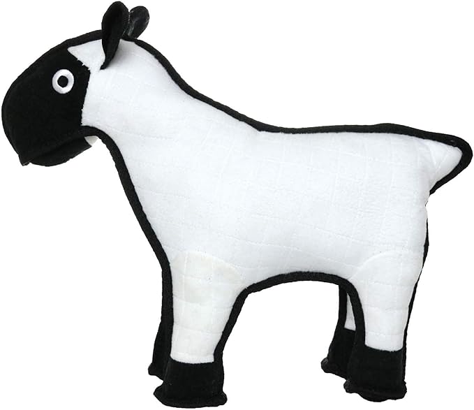 TUFFY - World's Tuffest Soft Dog Toy -Barnyard- Multiple Layers. Made Durable, Strong & Tough. Interactive Play (Tug, Toss & Fetch). Machine Washable & Floats. (Sheep, Large 2 Pack)