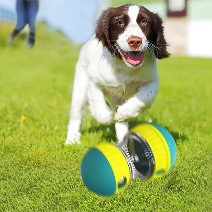 Dog Treat Ball, Adjustable Dispensing Interactive Toys Indestructible Puzzles Feeder Slow Feeding, Pet Cat Enrichment Toys, Dog Interactive Toy for Boredom Intelligence (Green)