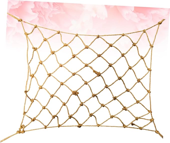 Parrot Climbing Net with Hooks Natural Safe Material for Small Birds Hamsters Cockatiels Parakeets Exercise and Coordination Enhancing Bird Cage Accessory