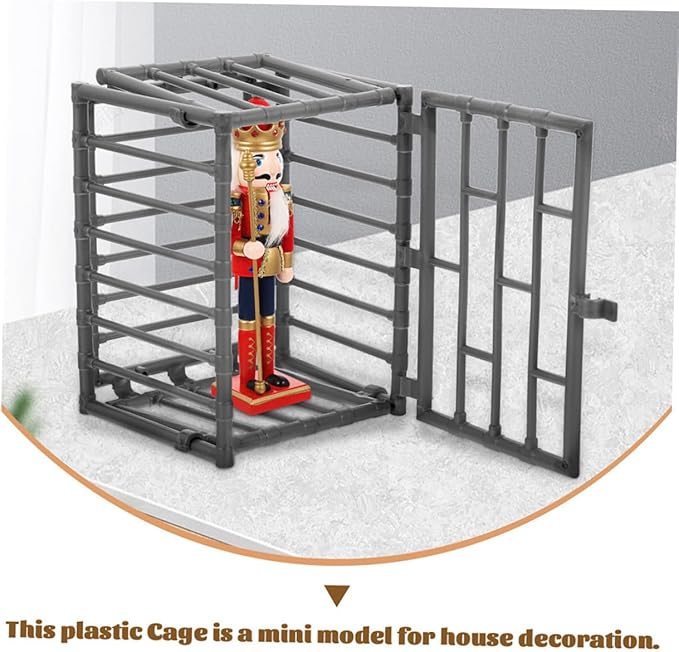 Mipcase 3pcs Mini Animal Pen Model Small Hamster Cage Birdcage Decor Rat Toy Guinea Pig Cage Accessory