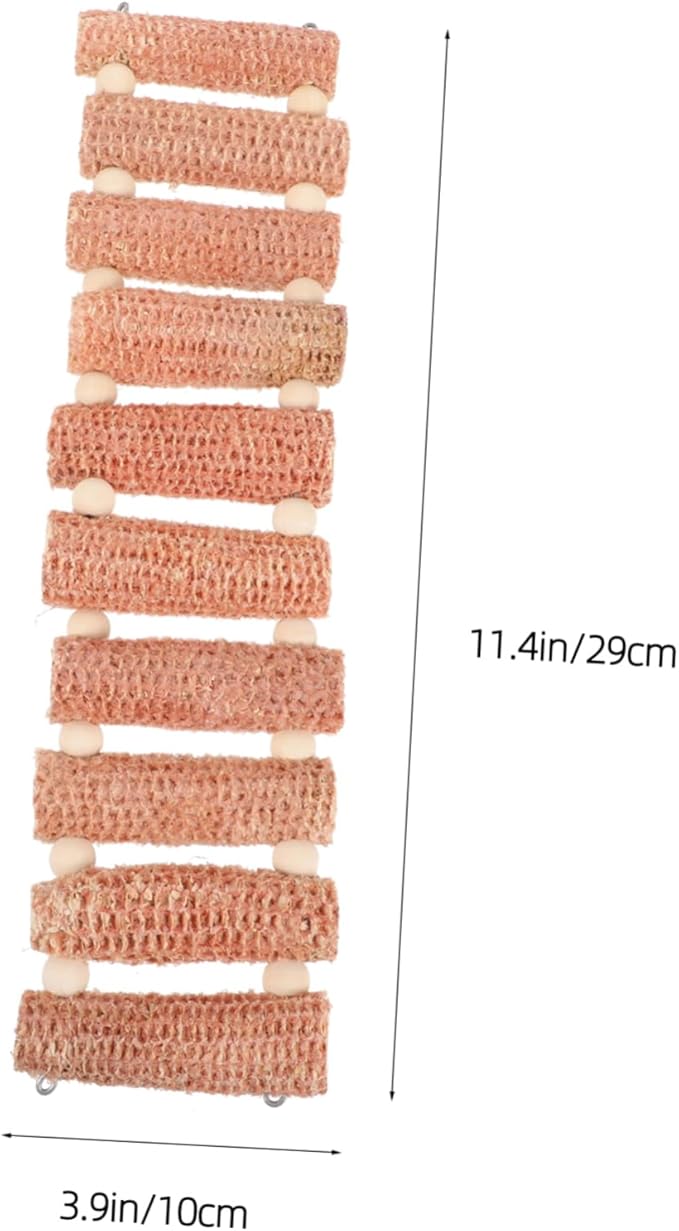 Natural Corncobs Climbing Ladder Toy for Hamsters and Pets Multi-Functional Chew and Exercise Accessory for Bird Cages Provides and Balance Improvement