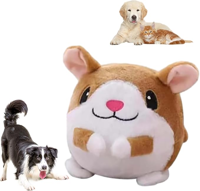 Active Moving Pet Plush Toy, Interactive Plush Dog Toy for Active Pets, Rechargeable Talking & Moving Pig Toy - Ideal for Dogs & Cats, Fun Playtime at Home, Park, or Beach (Style 7)