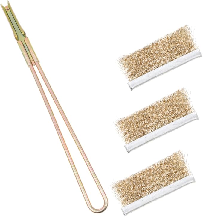 1set Bird Cage Brush Handle Steel Bristles for Efficient Cleaning of Parrot and Animal Cages Ergonomic Grip for Comfortable Use for Trays and Rungs