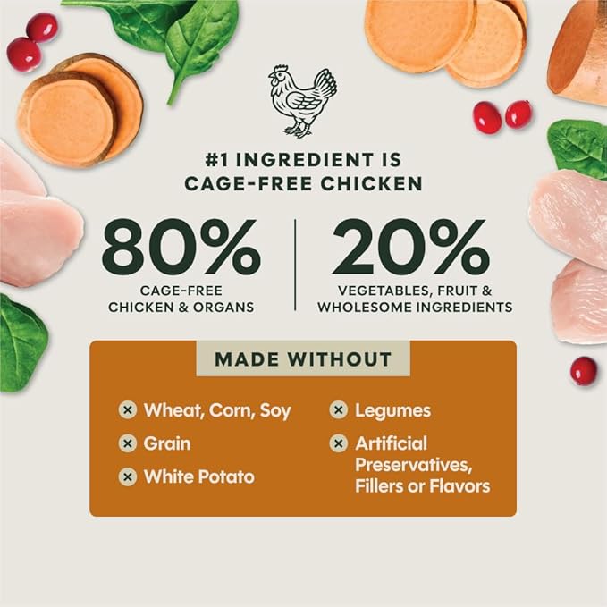 Instinct FreshDried Meal Blends, Freeze Dried Dog Food, Grain Free - Chicken & Harvest Blend, 3 oz. Bag (Pack of 2)