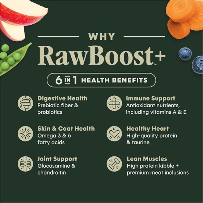 Instinct RawBoost, Natural Dry Dog Food with Freeze-Dried Pieces, High Protein, Grain-Free Recipe - Real Chicken, 3.5 lb. Bag