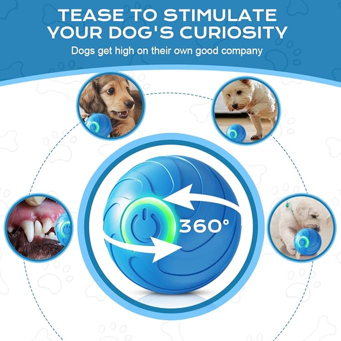 hoehew Vibrating Dog Ball, 2025 New Moving Dog Ball, Upgraded Interactive Dog Ball, Automatic Bouncing Ball Toy for Pet, Shaky Ball Toy for Small Dogs and Cats (a-2pc)