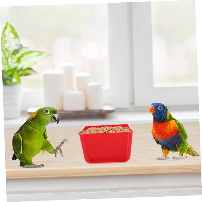 Totority 6pcs Bird Cage Feeder Water Bowl Hanging Trough for Chickens Robust Convenient Feeding Supplies for Hens Rabbits and Birds