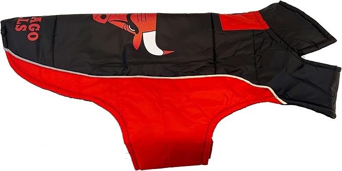 NBA Chicago Bulls Puffer Vest for Dogs & Cats, Size Medium. Warm, Cozy, and Waterproof Dog Coat, for Small and Large Dogs/Cats. Best NBA Licensed PET Warming Sports Jacket