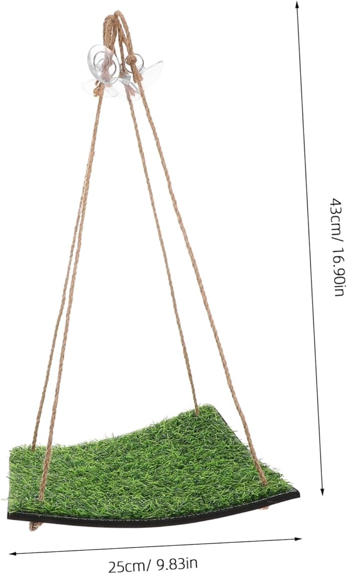 Climbing Platform for Lizards and Birds Artificial Grass Bed for Small Pets Indoor Outdoor Use Convenient and Versatile Accessory for Healthy Activity