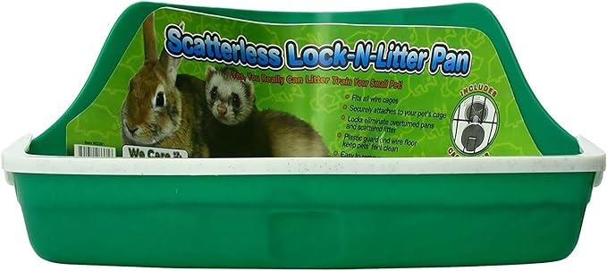 Ware Manufacturing Plastic Scatterless Lock-N-Litter Small Pet Pan (Colors May Vary)