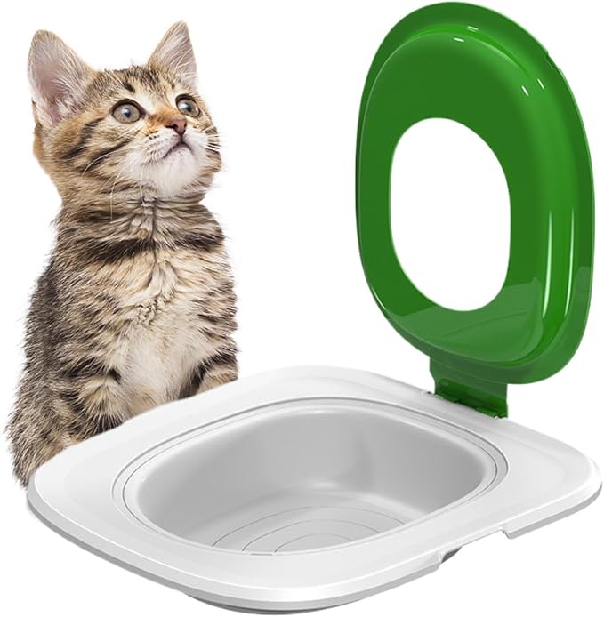 Cat Toilet Training System - Portable Cat Litter Box Trainer, Eco-Friendly Cat Potty Training Kit | Reusable Sand Box Trainer, Easy-to-Use Cat Hygiene Trainer, Cat Litter Box Trainer for Pet Care
