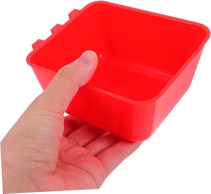 SUPVOX 4pcs Hanging Bird Cage Feeding Cups 12.5 * 9.5 * 6CM Sturdy Rabbit Water Bowl Chicken Coop Feeder PET Food and Water Bowls for Small Animals