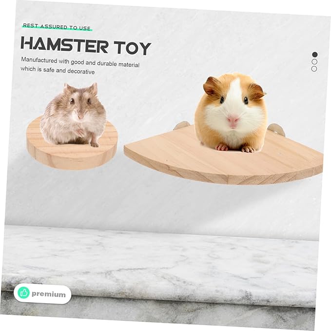 Abaodam 4pcs Hamster Toys Guinea Pig Platform Parrot Stand Bird Cage Accessory Jump Board