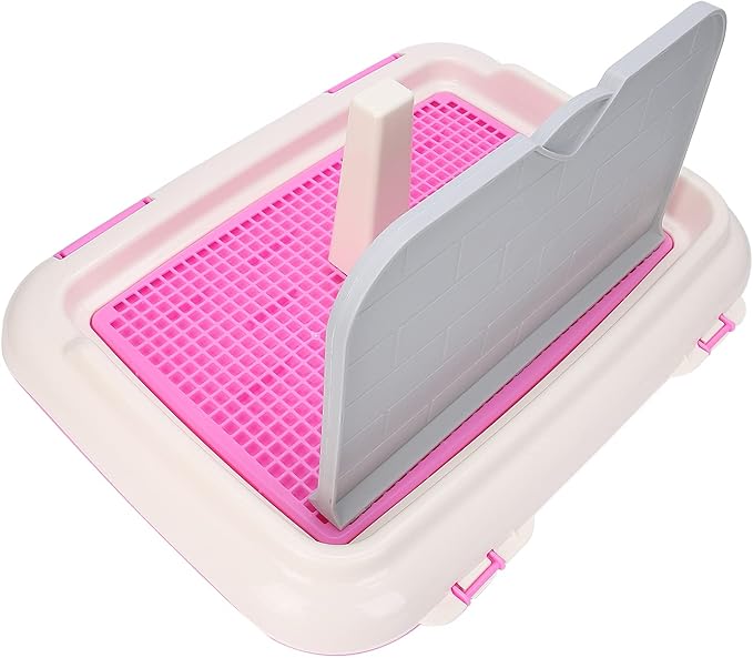 Puppy Training Toilet, Dog Training Toilet Pad Cat Potty Fence Dog Scheduled Urination Potty Tray, 18.3 x 13.9 x 9.3in