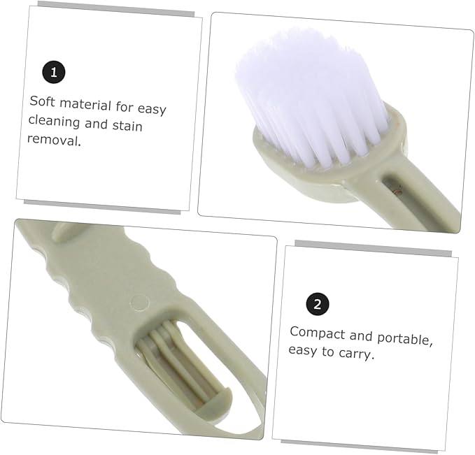 Milisten 3pcs Bird Cage Cleaning Brush with Dual Essential Pet Cage Cleaner Tool for Birds Small Animals Handle Design for Easy Efficient Cleaning Soft Bristles Protect
