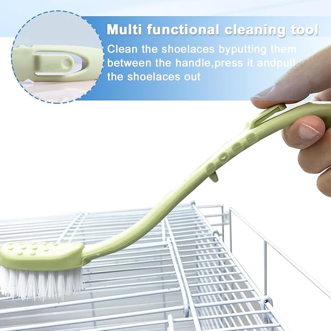 Bird Cage Cleaning Brush with Long Ergonomic Handle - Durable Bristlesfor Cleaning Parrot Cages, Kennels, and Perches,Removes Poop and Keeps Bird Cages Fresh,Essential Bird Cage Accessory（3Pcs）