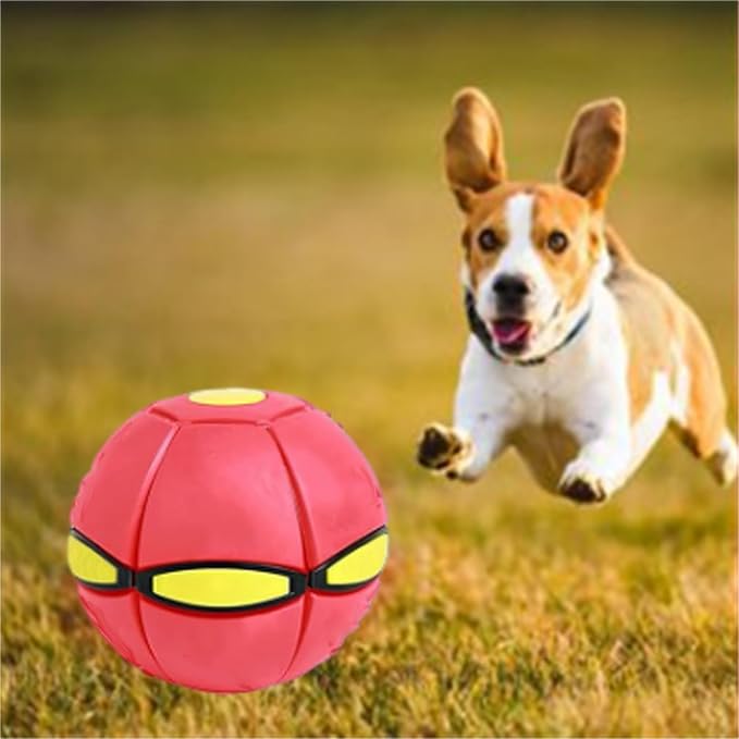 Dual-Form Magic & Flying Saucer - Switchable Bouncing Ball Toy with 6 LED Lights, Bouncing Ball Toy, Magic Balls, Automatic Rotating Rolling Balls Toys for Indoor