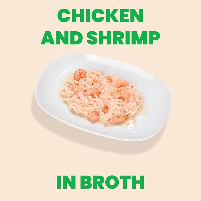 almo nature HQS Natural Wet Cat Food Chicken and Shrimp in Broth, Grain-Free, 2.47 oz (Pack of 24)