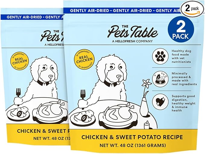 The Pets Table Chicken & Sweet Potato Air Dried Dog Food, 3 lb / 48 oz (Pack of 2)