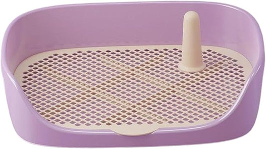 Litter Tray Pet Kitten Toilet Training Potty Pet Litter Pan Portable Design Anti Splashing Function Suitable for Small Animal Indoor Outdoor, Purple 40x30x11cm