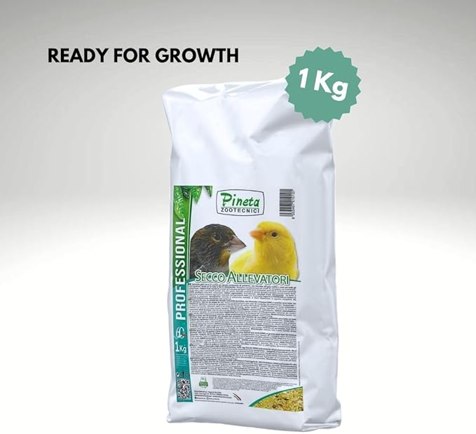 Secco Allevatori by Pineta Zootecnici Canary Food 1Kg – Protein Dry Yellow Egg Food for Exotic Bird Egg Nutrition, Bird Breeding Formula, for Finch Breeding and Molting Season Diet