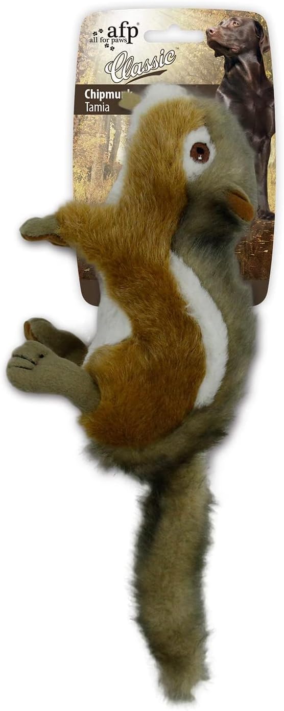 ALL FOR PAWS Dog Squeaky Toys Stuffed Animal Chipmunk Pet Plush Toys Squeak Chew Toy for Dogs Large