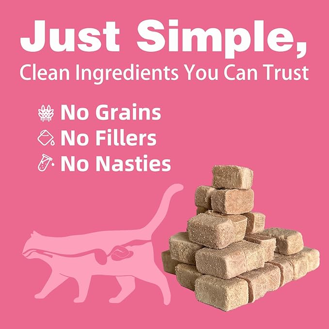 Cat Urinary Treats for Bladder Health, Chicken Flavor Grain-Free Soft Snacks, High-Protein Cat Training Rewards for Indoor Cats, 60g/2.11oz