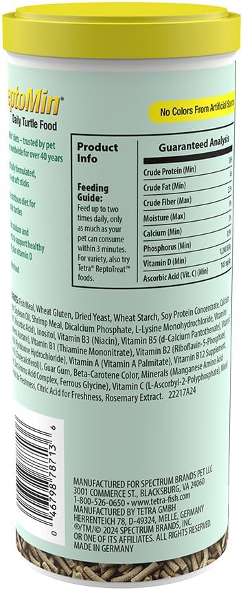 Tetra ReptoMin Floating Food Sticks, Soft Stick Food Formulated for Aquatic Turtles, 10.75 oz/305 g