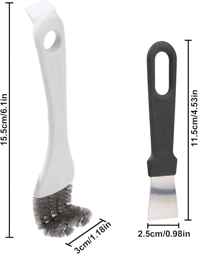 Penitue 4pcs Bird Cage Brush with 1 Scraper, Long Handle Bird Cage Shovel Cleaner for Cleaning Kennels Perches Parrot Parakeet Pet Accessories