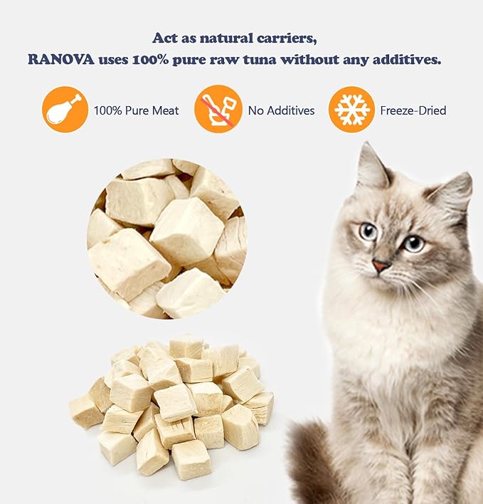 Freeze-Dried Chicken Breast for Dogs & Cats – 100% Pure Natural Protein, Grain-Free Pet Treats, Single-Ingredient Training Rewards - 4 OZ(Chicken)