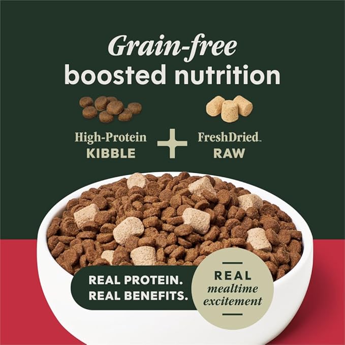 Instinct RawBoost, Natural Dry Dog Food with Freeze-Dried Pieces, High Protein, Grain-Free Recipe - Real Beef, 20 lb. Bag