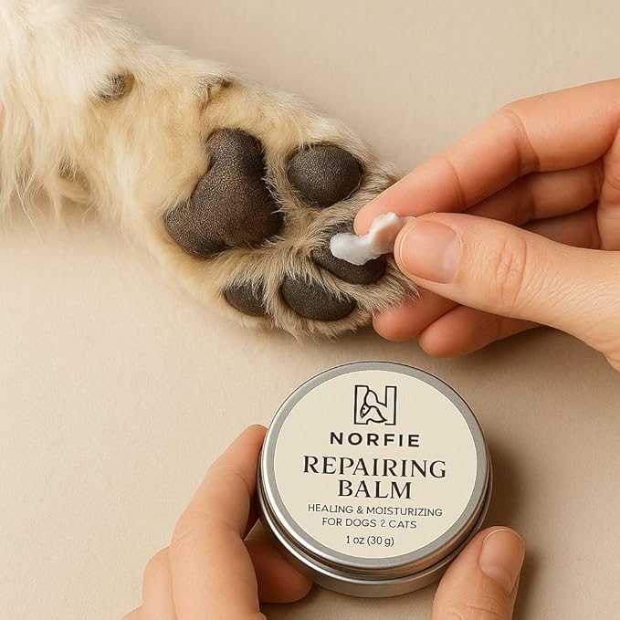 Repairing Balm for Dogs and Cats | Lick Safe Dog Paw and Nose Balm | All Natural Soothing Balm for Cracked Paws Snouts and Hot Spots