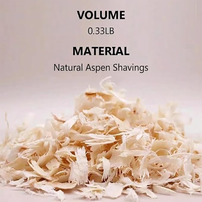 MANON ROSA Wood Shavings for Bird Bedding - Natural Aspen Soft Low-Dust & Odor-Control Nesting Material for Parakeets Parrots Rabbits Cockatiel for Cages, Nest Boxes, Small Pet Litter