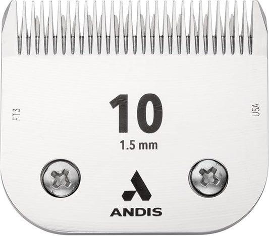 Andis 64315 ceramicEDGE Detachable Blade Size 10 – Carbon Steel Pet Clipper Blade, Cooler Running, Professional Grooming Performance