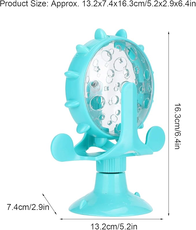 GLOGLOW Interactive Feeder – Adjustable Treat Dispensing Cat Toy, Slow Feeder for Digestion, BPA-Free Plastic, Lightweight & Dishwasher Safe, Blue