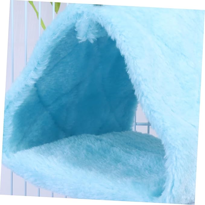 WOONEKY Adorable Parrot Hammock Bed Plush Pet Hanging Hut for Birds Sleeping Nest for Bird Cages Encourages Exercise and Balance