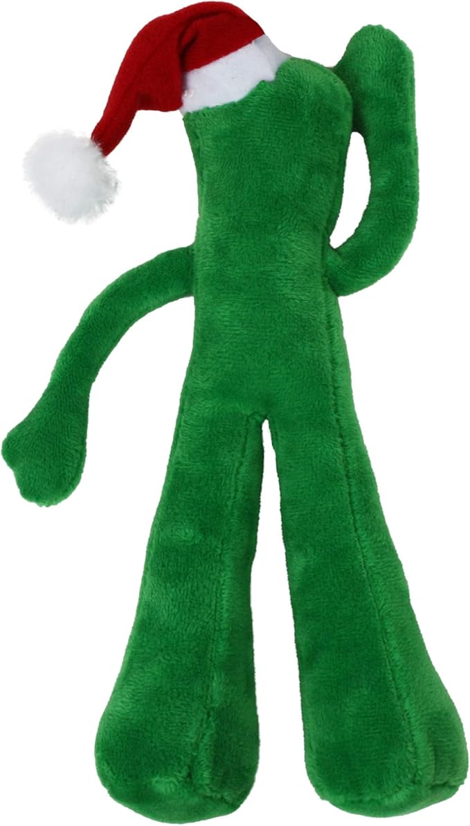 Multipet International Holiday Gumby Dog Toy with Santa Hat, Small
