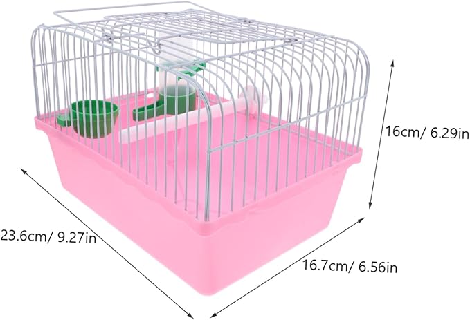 BESPORTBLE Portable Bird Cage with Food Box and Waterer Spacious Travel Carrier for Birds Metal Design for Comfortable Travel for Parrots and Lovebirds