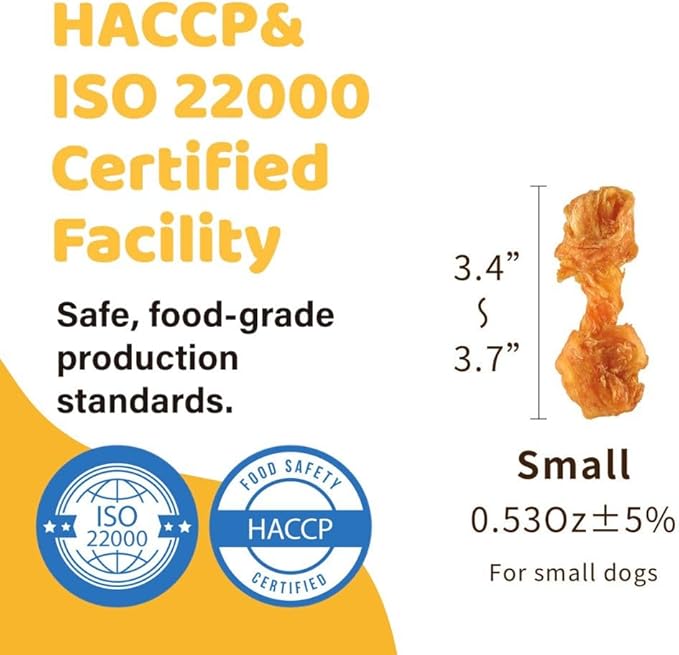 iPaw 10 Pcs Value Pack Turkey Tendon for Dogs, Single Protein, Hypoallergenic, All Natural Human Grade Puppy Chew, Rawhide Alternative, Bone Shape (Small)