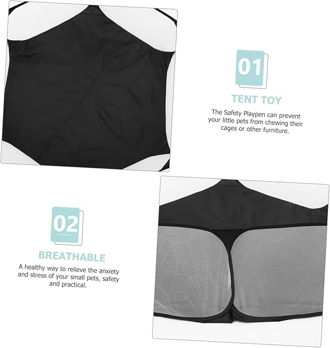 Multi-Function Foldable Pet Playpen Hexagonal Durable Tent for Small Animals Breathable Polyester Design for Indoor Outdoor Use for Dogs Cats Bunnies and More