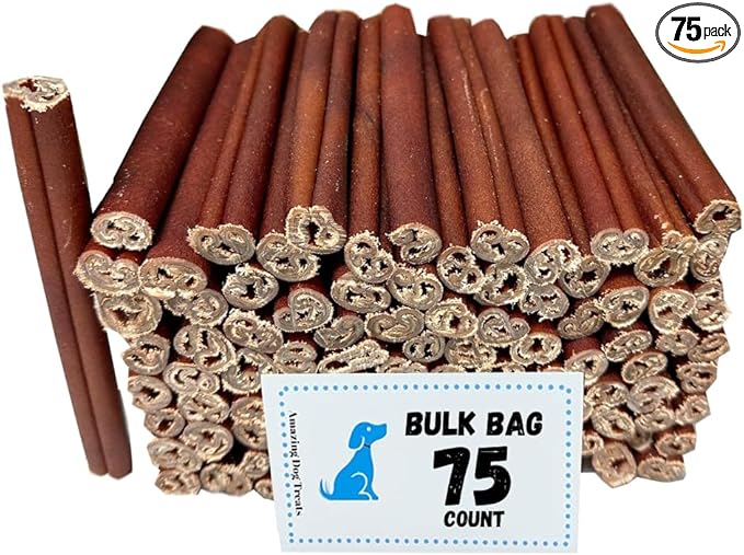 Amazing Dog Treats 6 Inch Collagen Stick - (75 Count)- Collagen Sticks for Dogs - No Hide Dog Bones