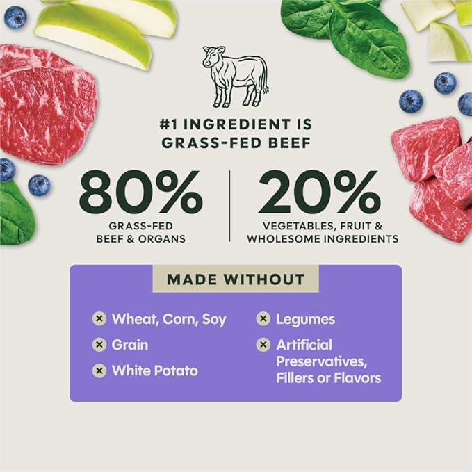 Instinct FreshDried Meal Blends, Freeze Dried Dog Food, Grain Free - Beef & Orchard Blend, 3 oz. Bag