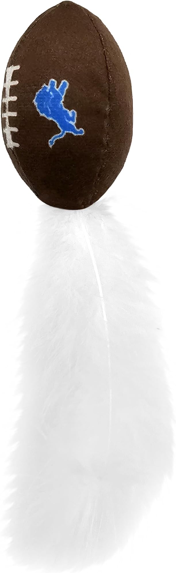 Best Plush CAT Toy - NFL Detroit Lions Complete Set of 3 piece Cat Toys Filled with Fresh Catnip. Includes: 1 Helmet Cat Toy, 1 Football Cat Toy with Feathers & 1 Beer Bottle. Beautiful Team Logos