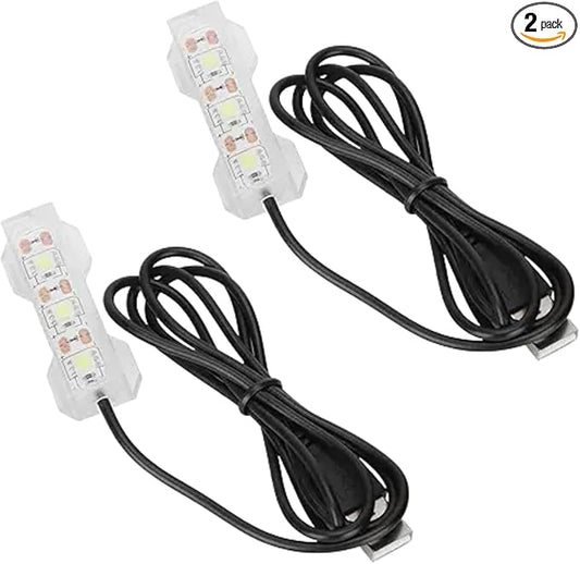 2Pcs Blue Light Small Aquarium Led Light, Multicolor Led Fish Tank for Freshwater Plants Aquarium Accessories，Fish and Aquatic Pets, Pet Supplies