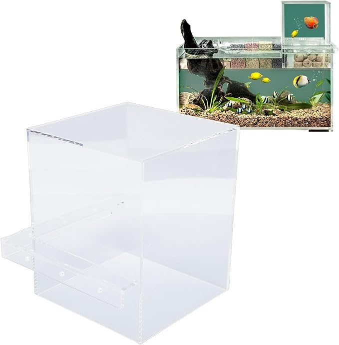Fabater Negative Pressure Fishtank, Transparent PMMA Fish Tanks, Vacuum Suspended Fish Elevator Aquarium Decoration, Auto Refill Water Level Maintenance for Aquatic Pets