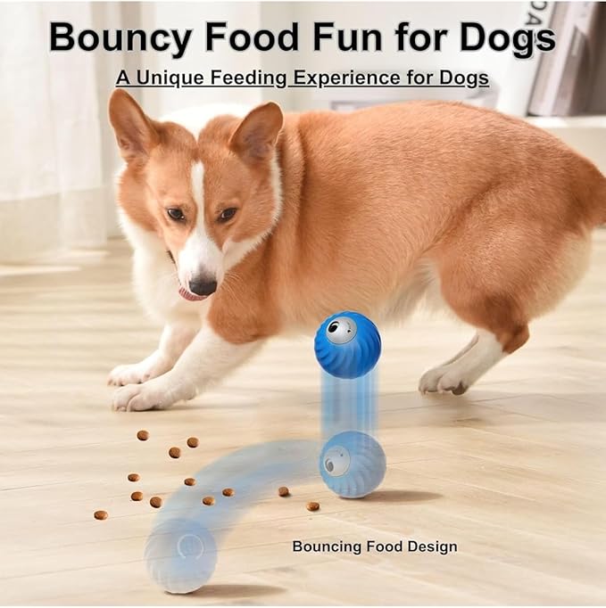 Smart Touch Interactive Dog Toy, 2 in 1 Interactive Dog Balls ＆ Pet Feeder, Track Food Leaking Ball, Cats Dogs