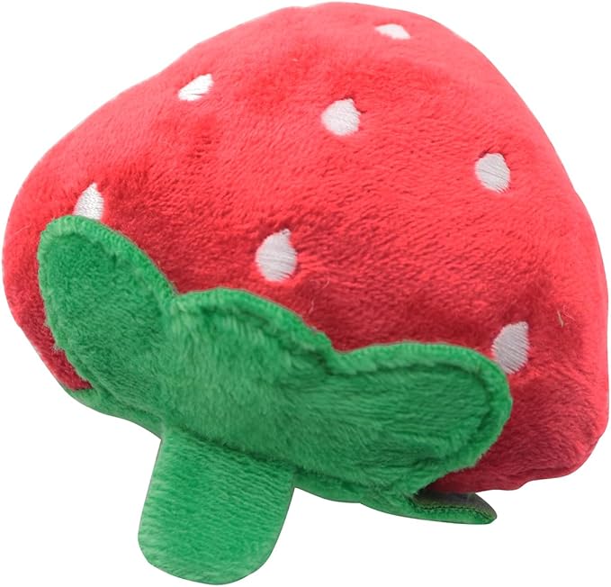 LQ Industrial Exquisitely Crafted Plush Strawberry Toy Pet Supplies Suitable for Pet Chew Scratch Play with