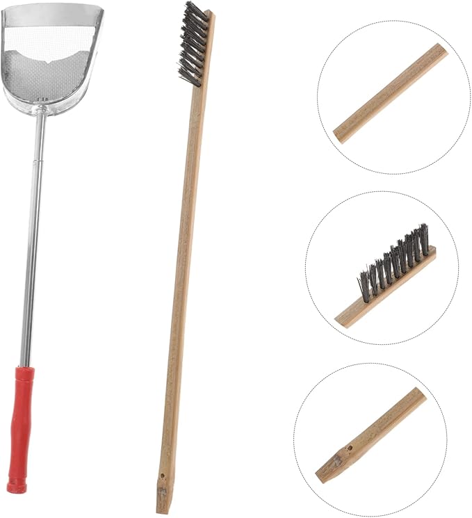 VOSAREA 2pcs Bird Cage Cleaning Brush and Shovel Parrots and Birds Essential Tools for Maintaining Habitat and Healthier Environment for